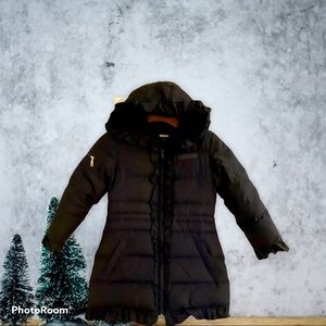 Super Cozy DKNY Girls Ruffle Puffer Coat - Size S